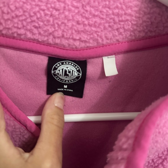 Cropped Sherpa Quarter Button Up Jacket - Picture 3 of 3